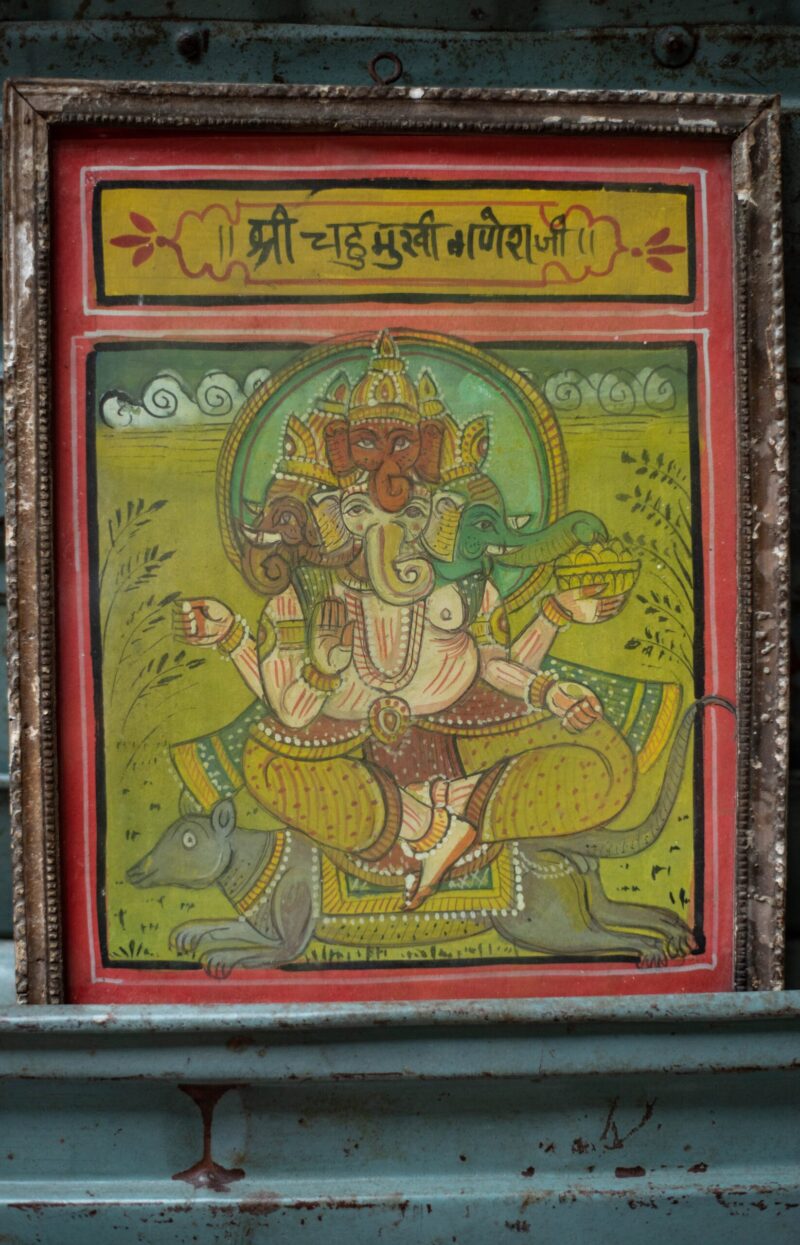 _DSC7718 Vintage schilderij Ganesha