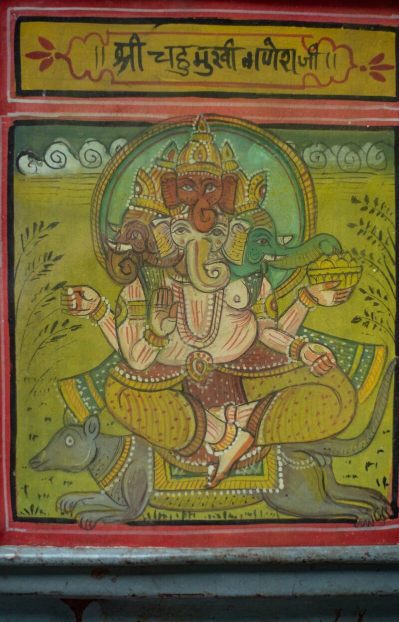 _DSC7719 Vintage schilderij Ganesha