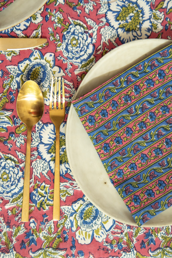 _DSC1909 Blockprint tafelkleed met servetten
