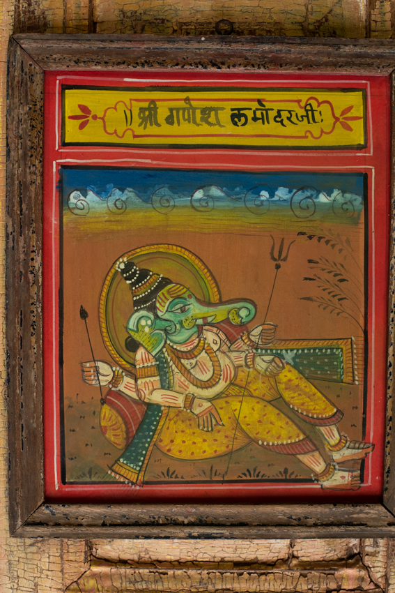 _DSC2241 Vintage schilderij Ganesha