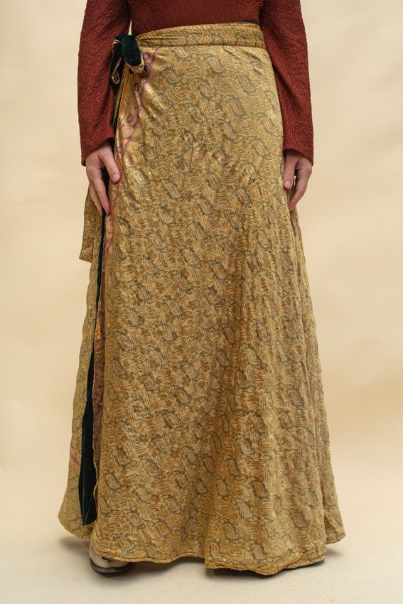 Dubbelzijdige velvet wikkel rok