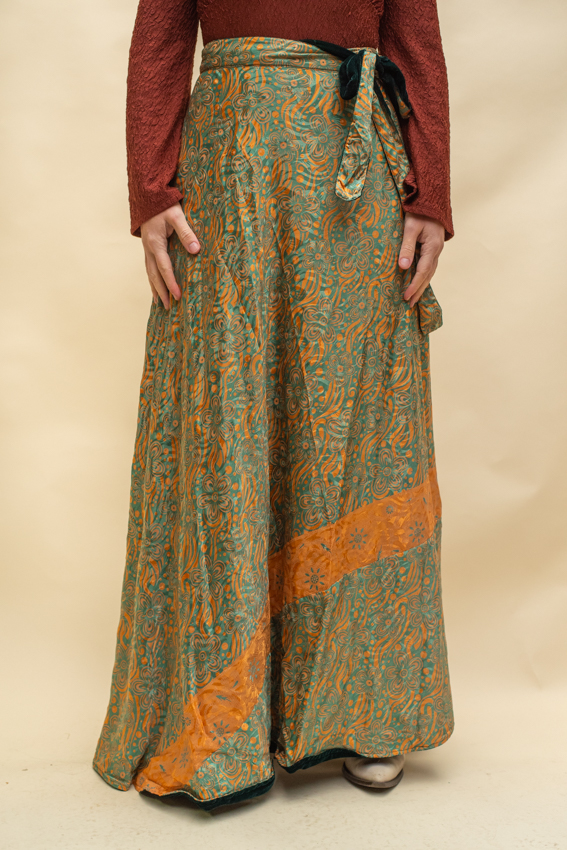 Dubbelzijdige velvet wikkel rok