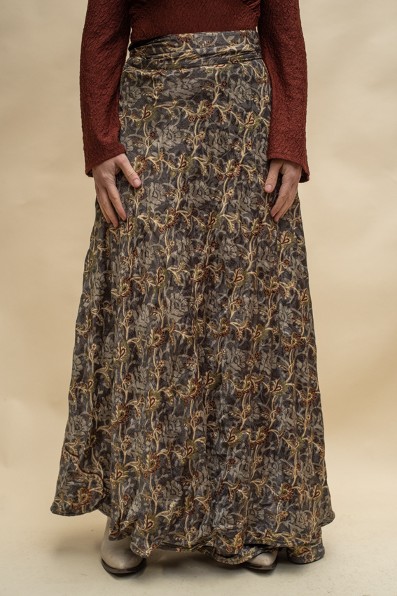 Dubbelzijdige velvet wikkel rok