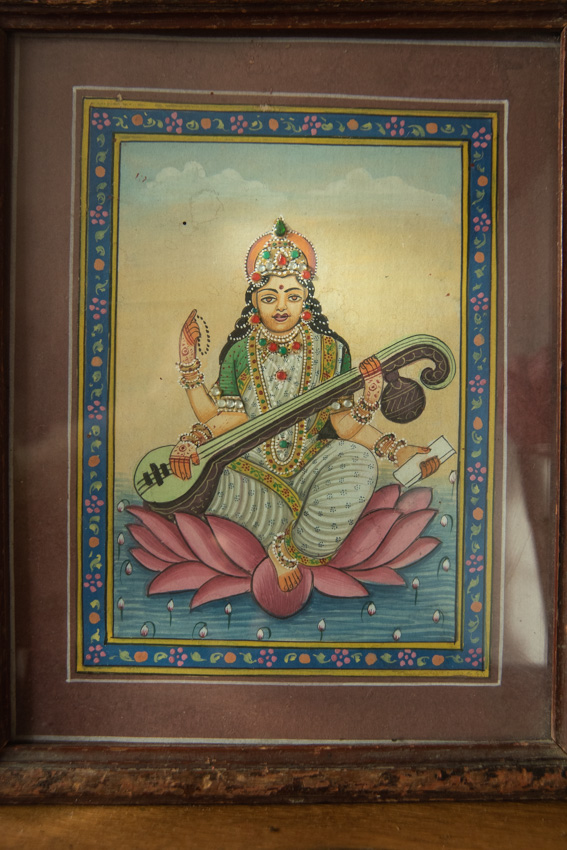 _DSC3983 Vintage schilderij Saraswati