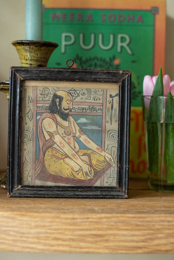 _DSC4025 Vintage schilderijtje Indian priest