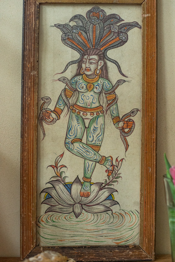 _DSC4046 Antiek Tantra Snake schilderij