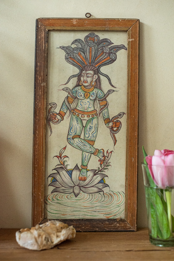 _DSC4047 Antiek Tantra Snake schilderij