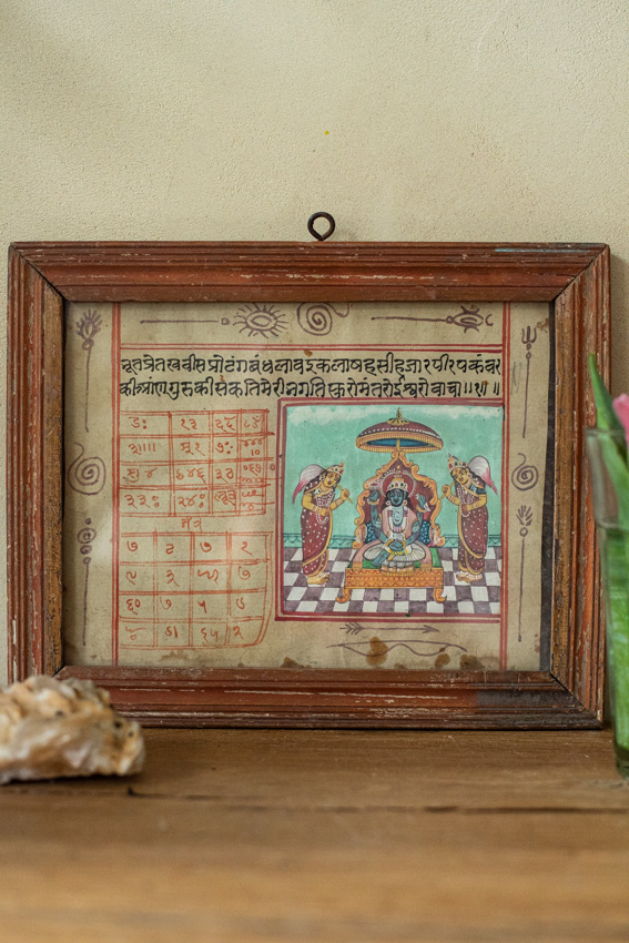 _DSC4072 Vintage schilderijtje Vishnu