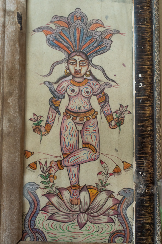_DSC4165 Antiek Tantra Snake schilderij