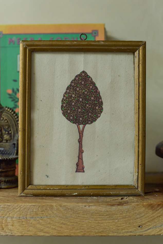 Vintage schilderijtje Tree of life