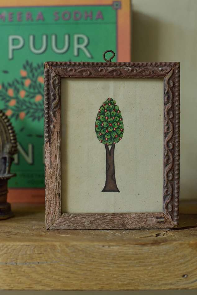 Vintage schilderijtje Tree of life ( S )