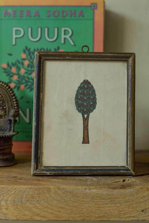 Vintage schilderijtje Tree of life ( S )