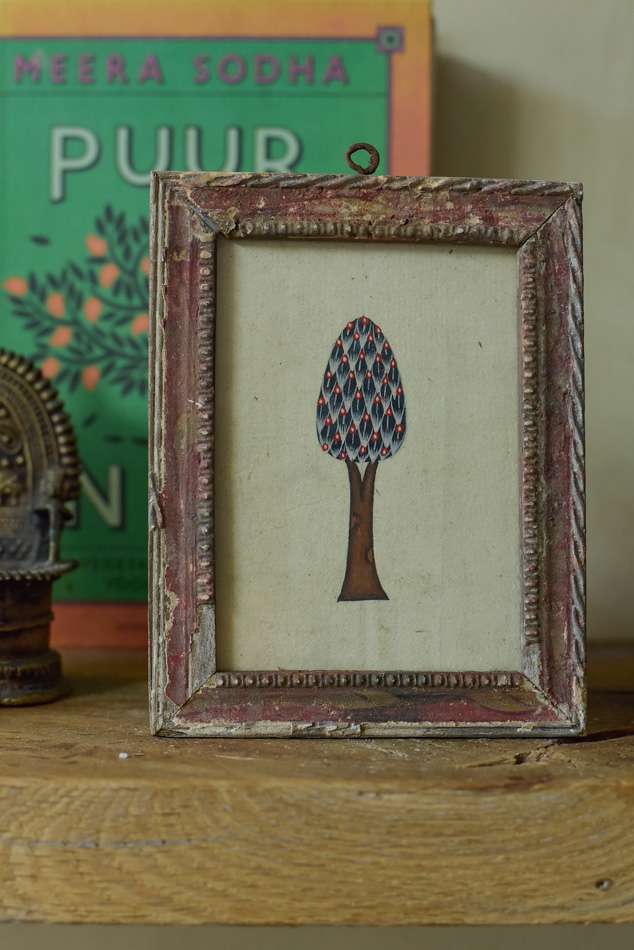 Vintage schilderijtje Tree of life ( S )