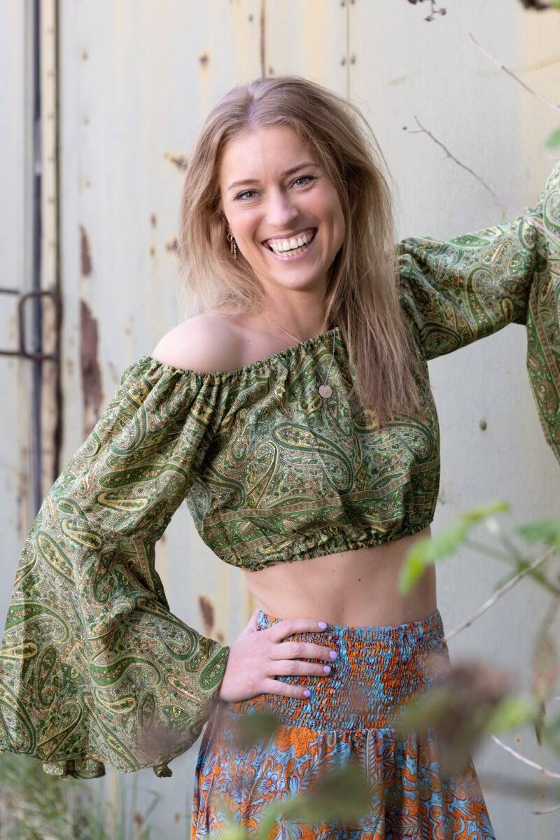 Silky off shoulder top