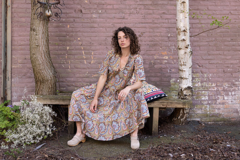 MarianneQ Blockprint jurk