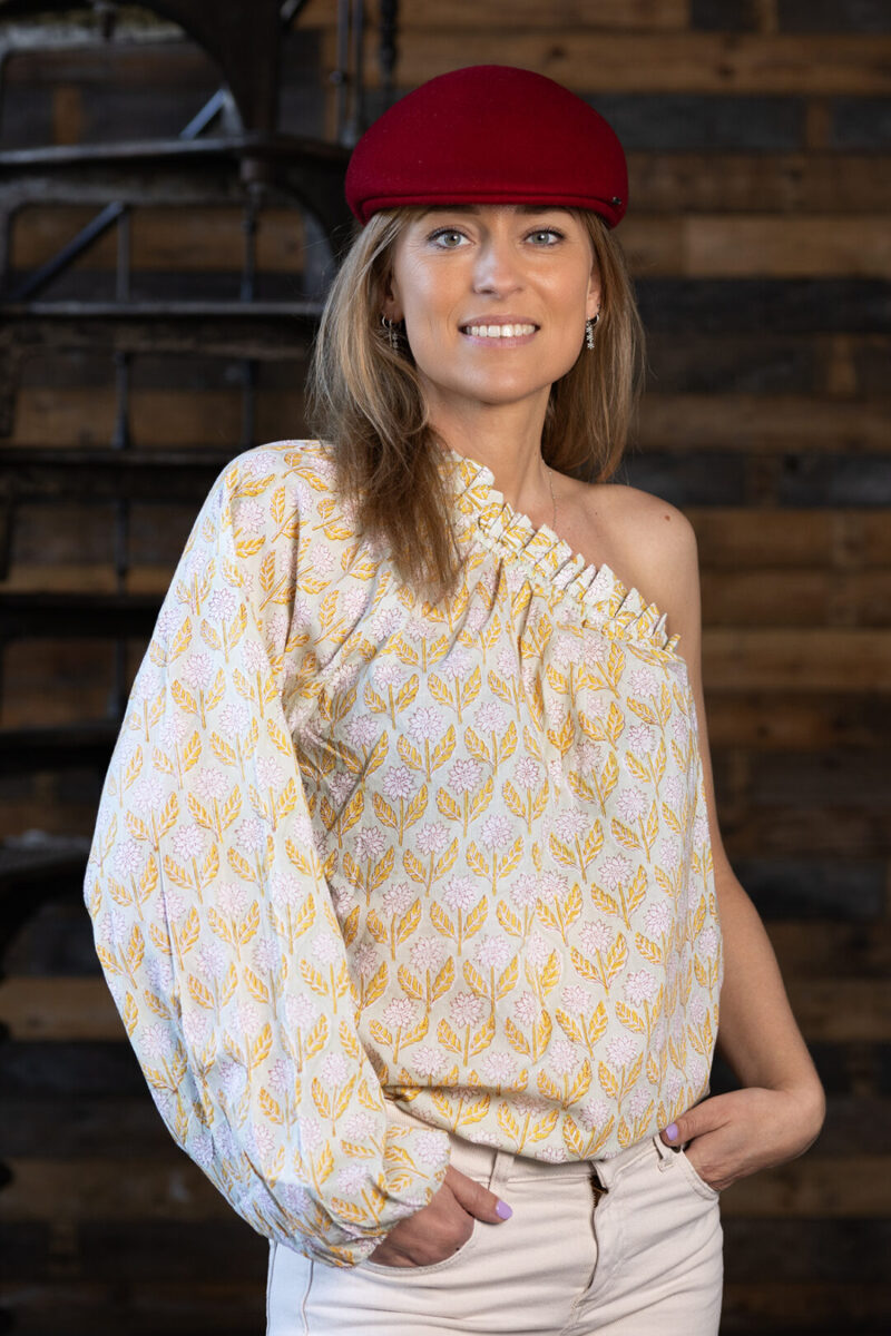 asymmetrische blockprint top