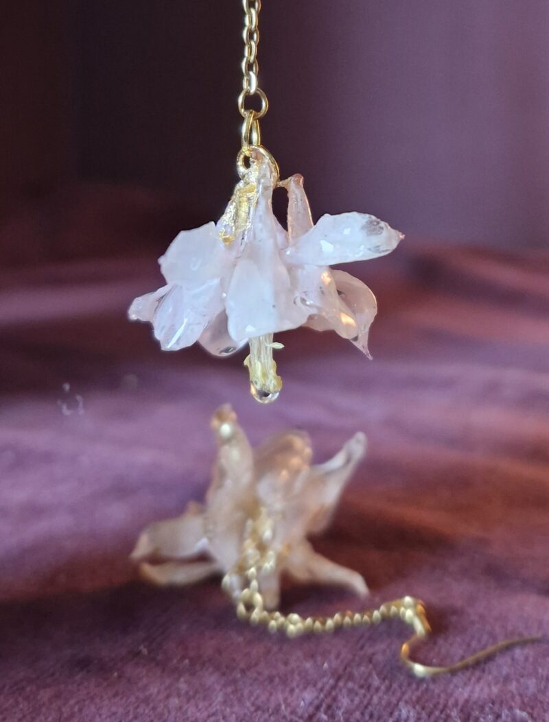 Flower oorbel Akelei (Biedermeier)