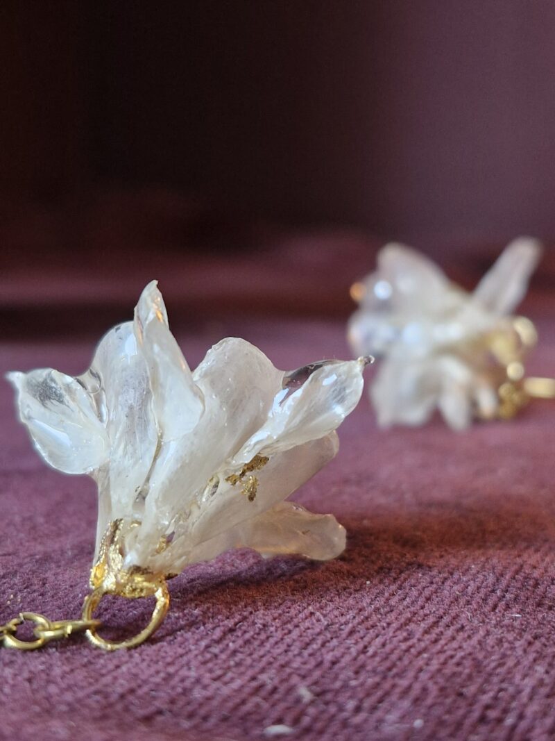 Flower oorbel Akelei (Biedermeier)