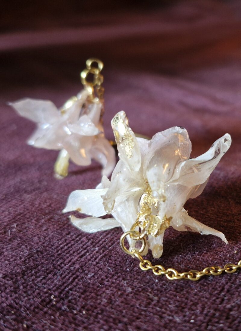 Flower oorbel Akelei (Biedermeier)