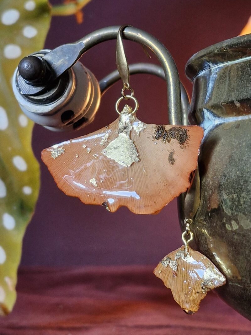 Ginkgo - 1 Flower oorbel Gingko