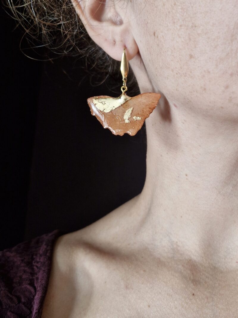 Ginkgo - middelgroot1 Flower oorbel Gingko