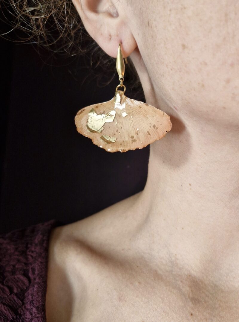 Ginkgo - middelgroot2 Flower oorbel Gingko