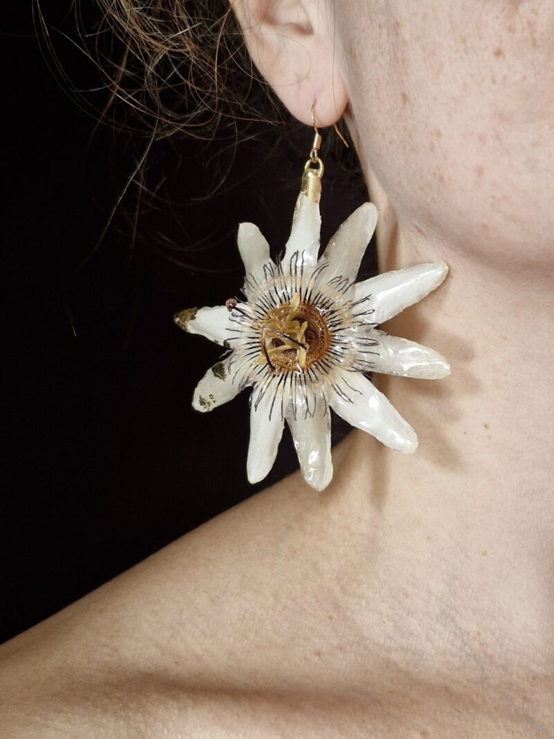 Flower oorbel Passiebloem