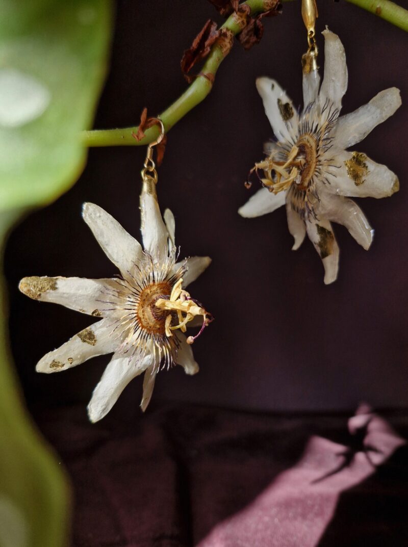 Flower oorbel Passiebloem