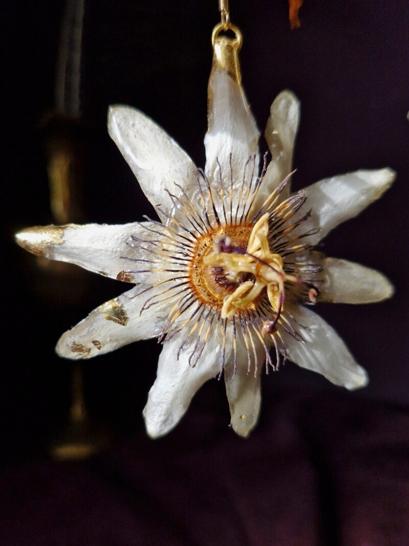 Flower oorbel Passiebloem