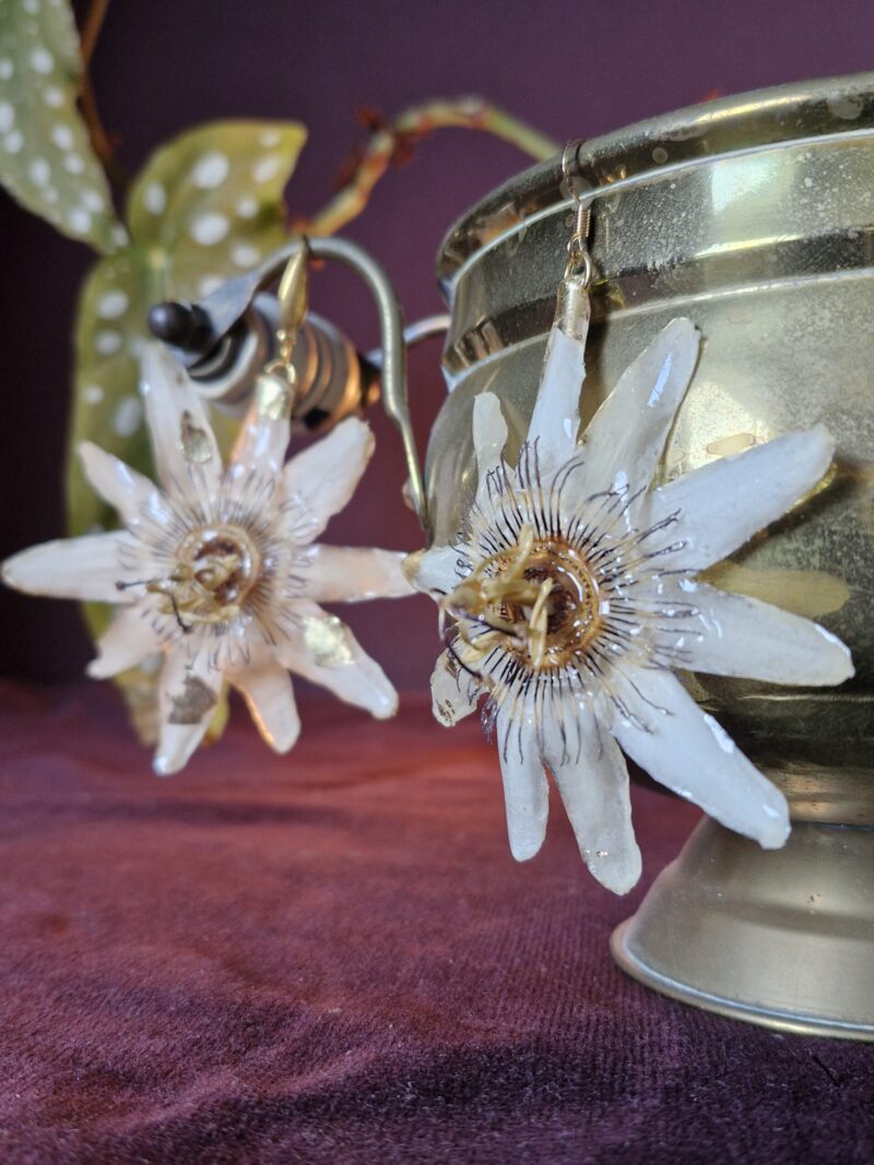 Flower oorbel Passiebloem