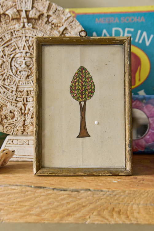 Vintage schilderijtje Tree of life ( S )