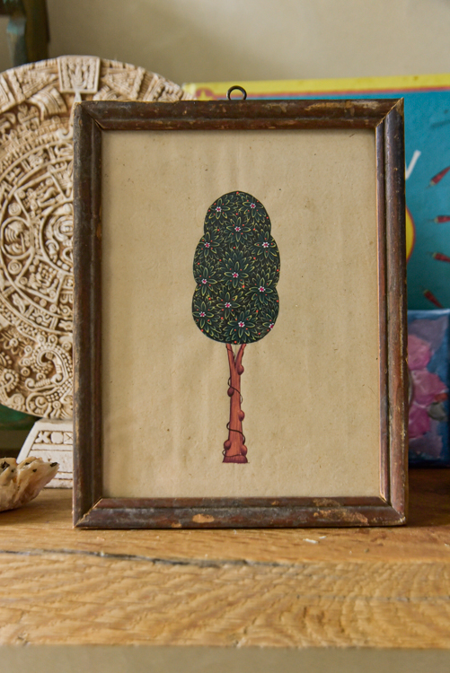 Vintage schilderijtje Tree of life