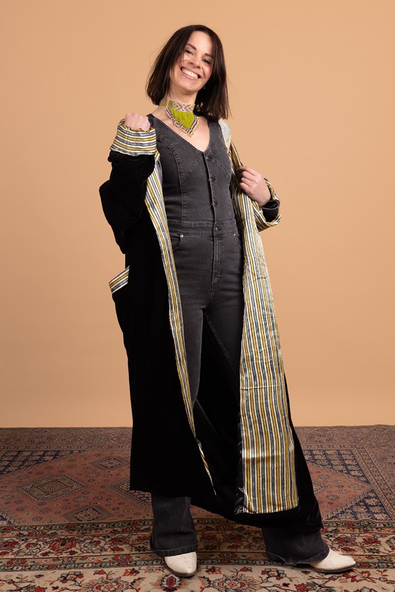 MQQ_3145lr Oversized velvet Jas