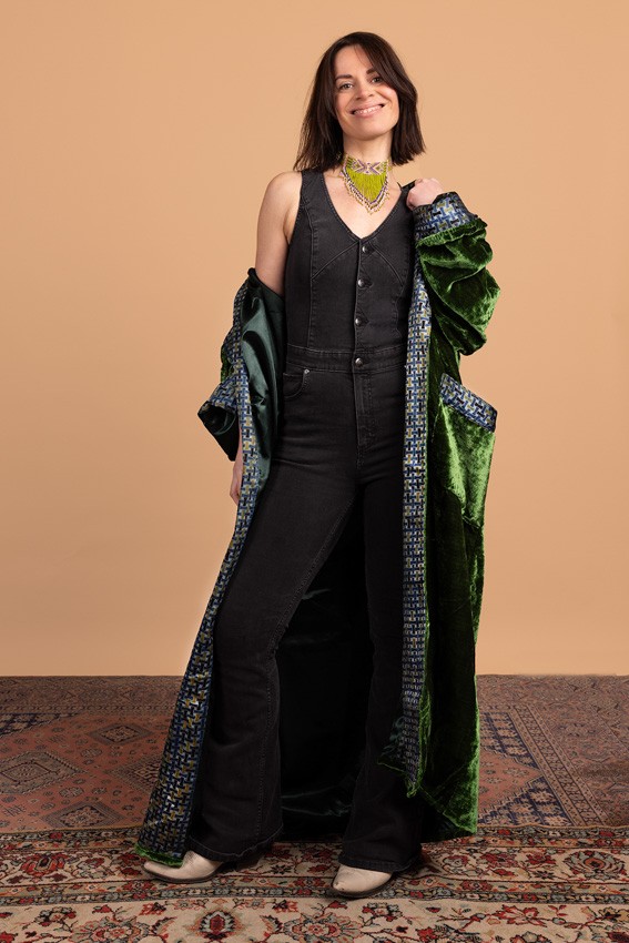 MQQ_3155lr Oversized velvet Jas