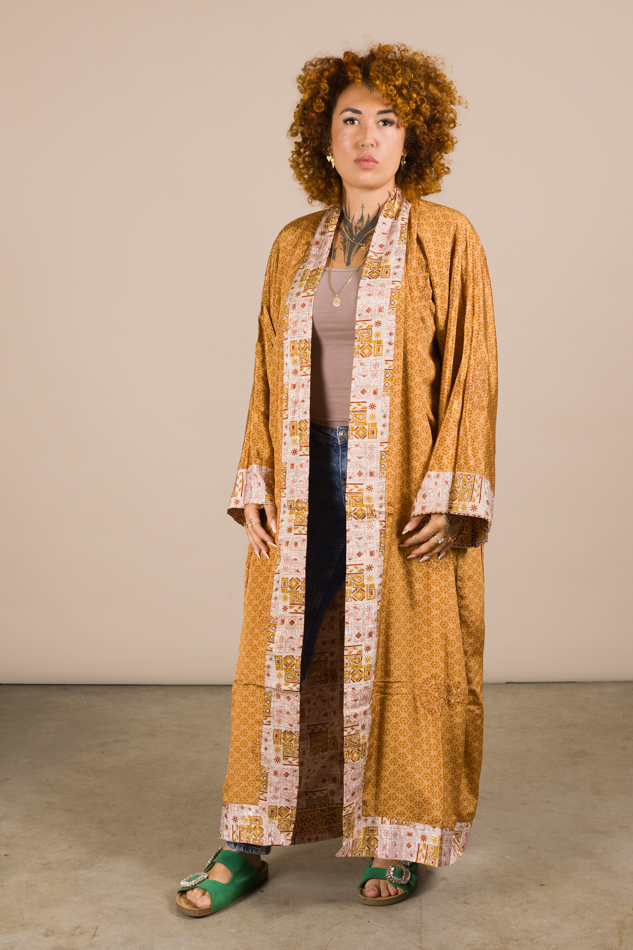 Dubbelzijdige kimono lang