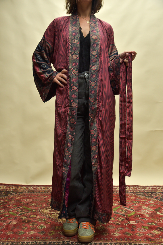 Dubbelzijdige kimono lang