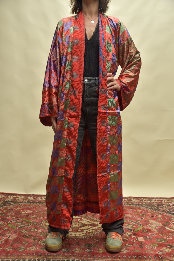 Dubbelzijdige kimono lang