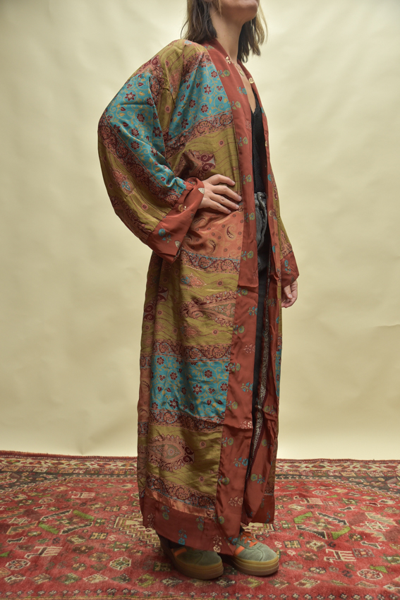 Dubbelzijdige kimono lang