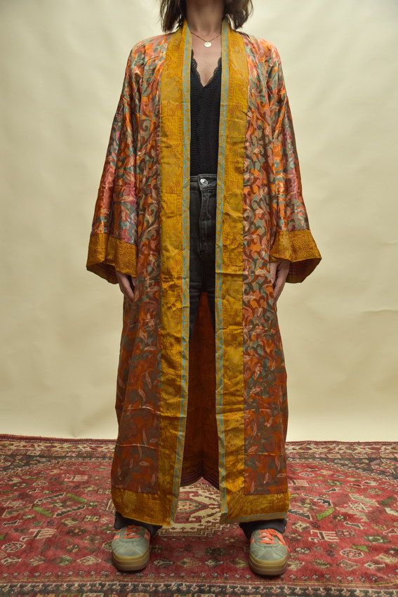 Dubbelzijdige kimono lang