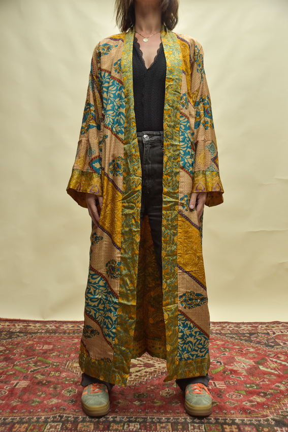 Dubbelzijdige kimono lang