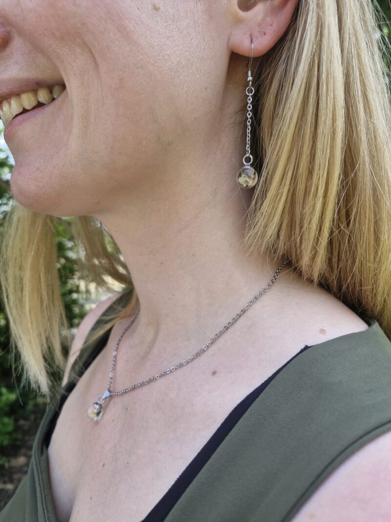 Bol set 1 Flower oorbel Bol set