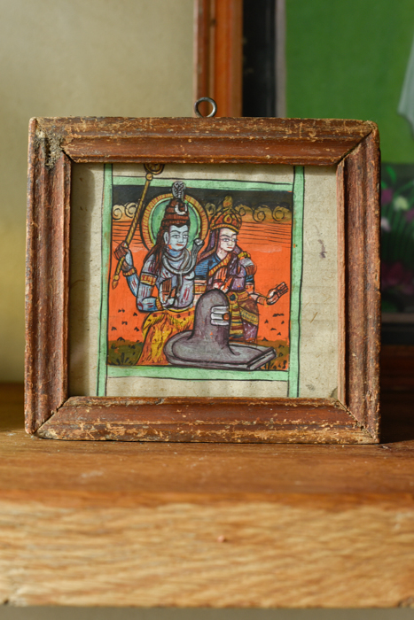 Vintage schilderijtje Shiva