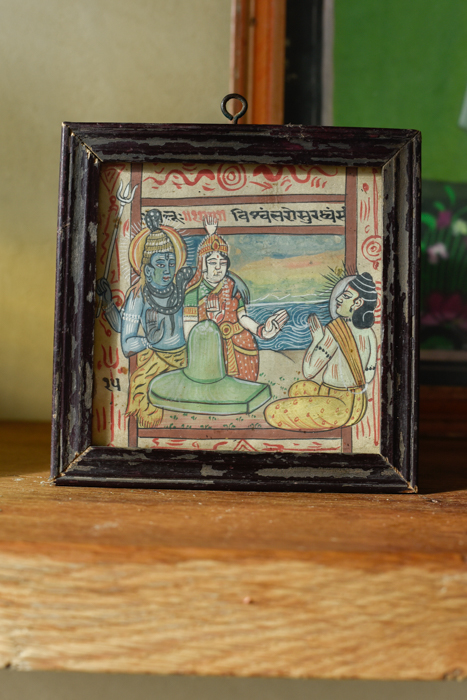 Vintage schilderijtje Shiva