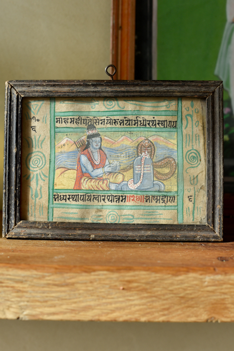 Vintage schilderijtje Shiva