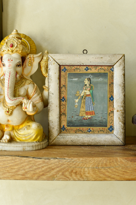 Vintage schilderijtje Indian art