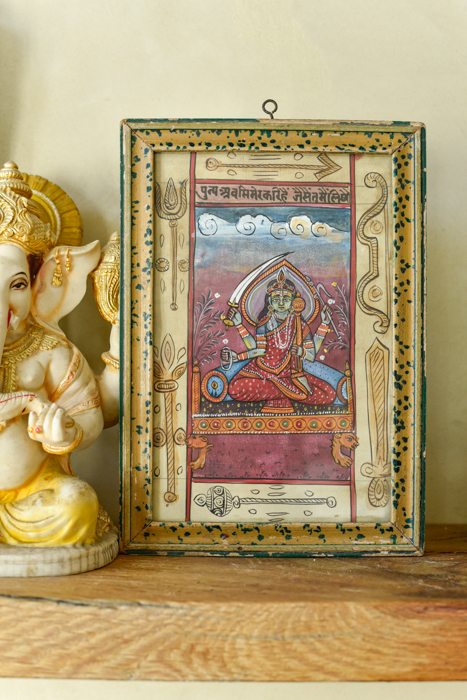 Vintage schilderij Durga