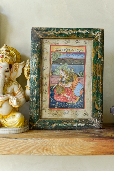 Vintage schilderijtje Indian art