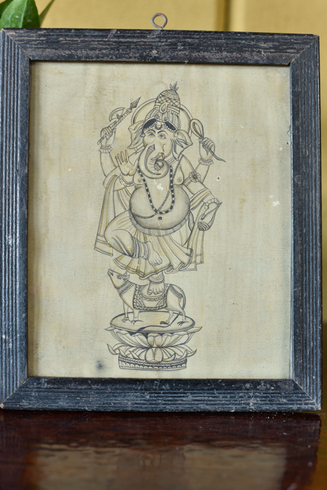Vintage schilderijtje Ganesha