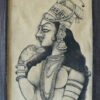 Vintage schilderijtje Indian art